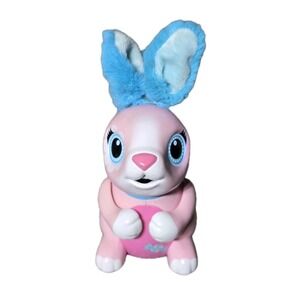 Spin Master Zoomer Hungry Bunny Eyes Light Up Rabbit Talks Toy 9" Easter WORKS
